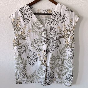 NWT Cynthia Rowley Linen Top Size Small